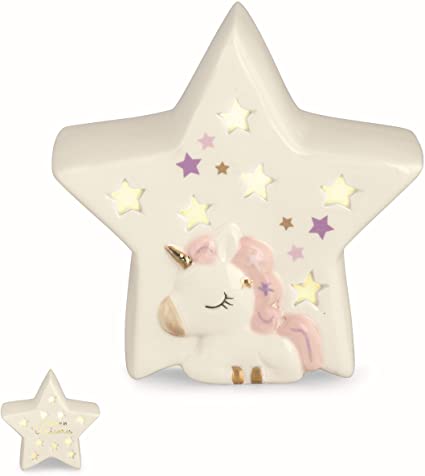 Stella unicorno ceramica led-Cupido