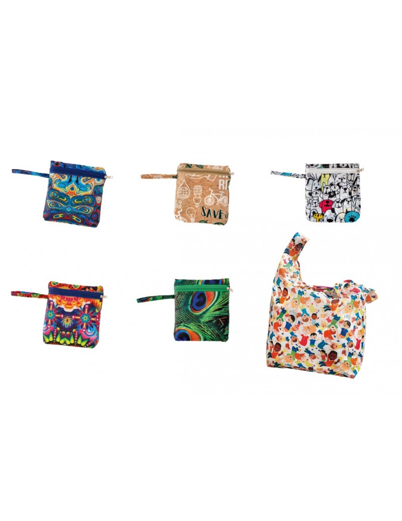 Shopping bag ripiegabile-colori assortiti