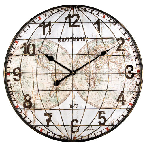 Orologio metallo Mappamondo 61cm